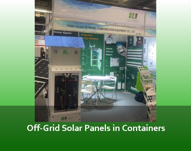 Off-Grid Solar Panels in Containers